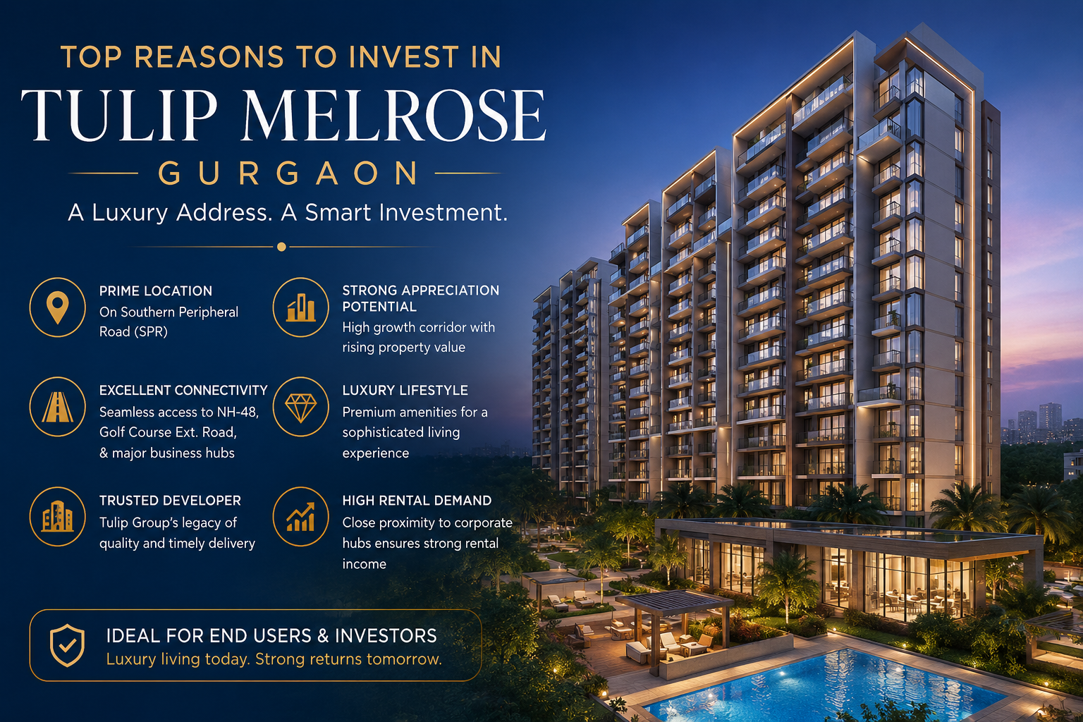 Top Reasons to Invest in Tulip Melrose Sector 69 Gurgaon